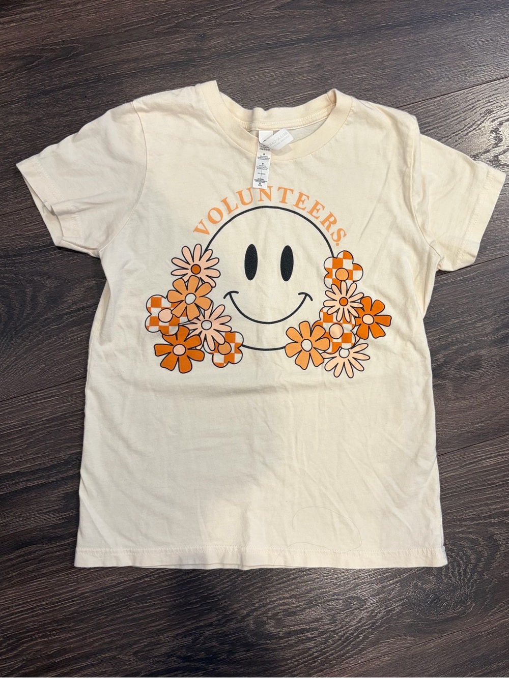 University of Tennessee Volunteers Girls smiley face flower tee M (8/10)